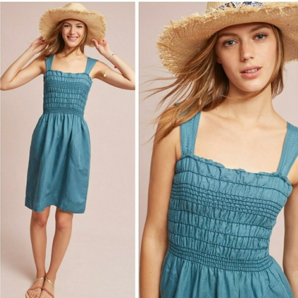 NWOT, Anthropologie Maeve Carlie Smocked Dress XS